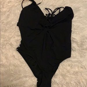 Black one piece swimsuit, size S